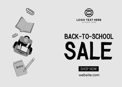 Fantastic School Sale Postcard Image Preview