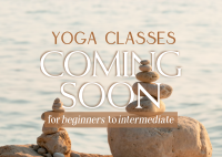 Yoga Classes Coming Postcard Design