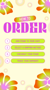 Funky Flowery Order Guide Facebook Story Preview