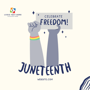 Juneteenth Signage Instagram post Image Preview