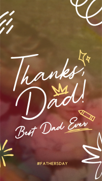 Best Dad Doodle TikTok Video Design
