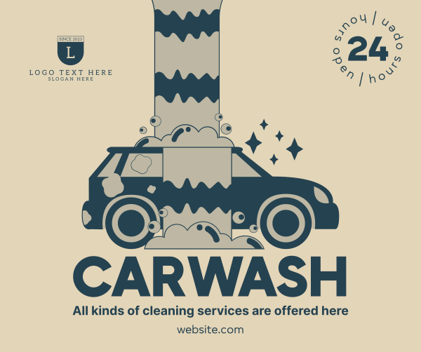 Carwash Services Facebook Post Design Image Preview