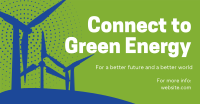 Green Energy Silhouette Facebook Ad Design