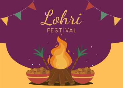 Lohri Festival Postcard Image Preview