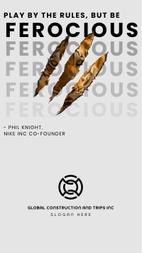 Be Ferocious Facebook story Image Preview