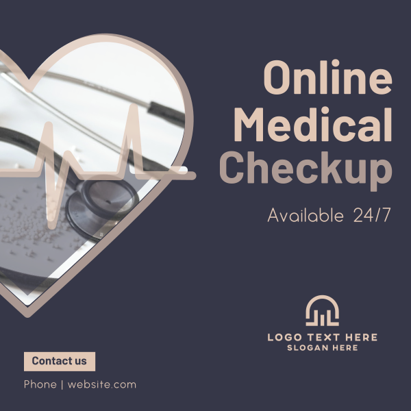 Online Medical Checkup Instagram Post Design Image Preview