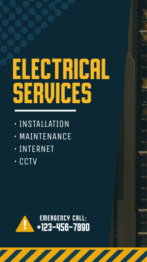 Electrical Services List Instagram story