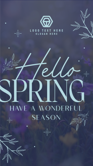 Hello Spring Facebook story Image Preview
