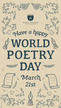 World Poetry Day TikTok Video Image Preview