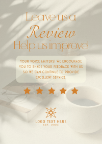 Minimalist Customer Feedback Poster Image Preview