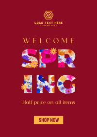 Modern Spring Sale Poster Design