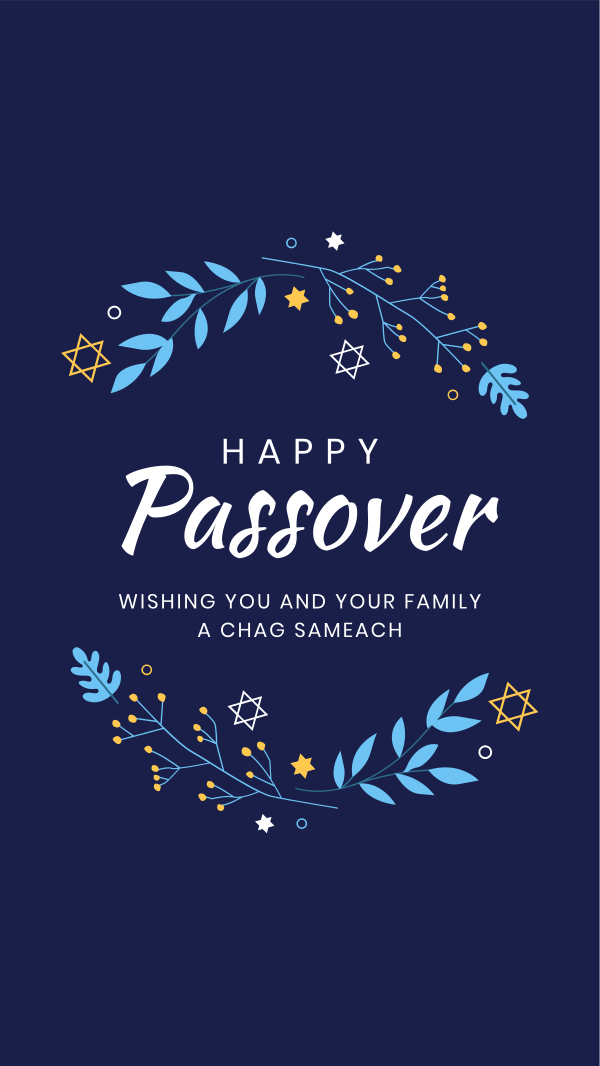 Passover Leaves Instagram Story Design Image Preview