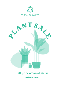 Quirky Plant Sale Poster Design