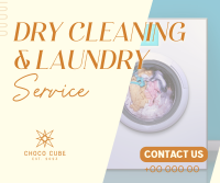 Quality Dry Cleaning Laundry Facebook Post Design