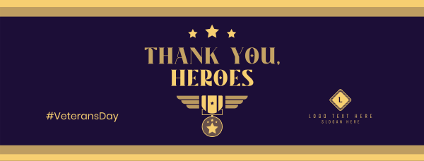 Thank You Heroes Facebook Cover Design Image Preview