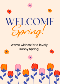 Welcome Spring Greeting Flyer Design
