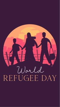 Refugees Silhouette YouTube short Image Preview