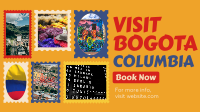 Travel to Colombia Postage Stamps Animation Preview