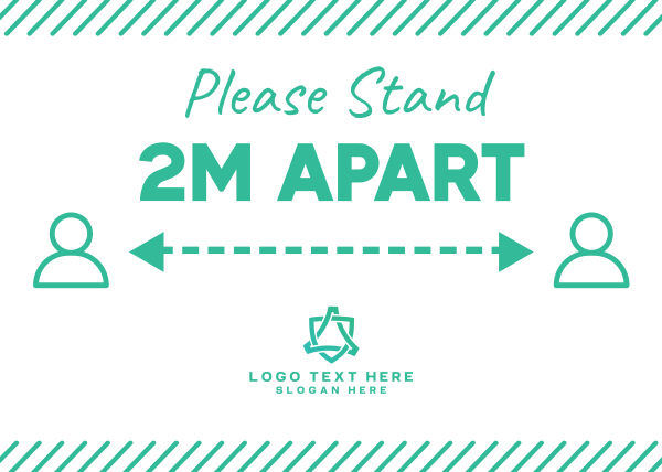 Please Stand Apart Postcard Design Image Preview