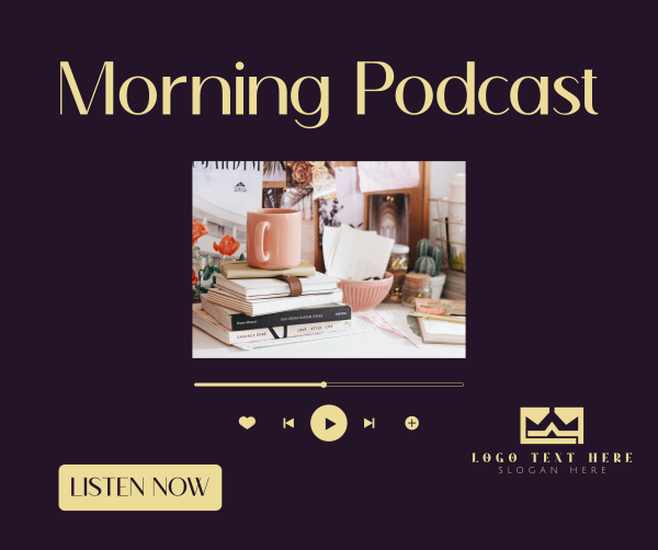 Morning Podcast Facebook Post Design Image Preview