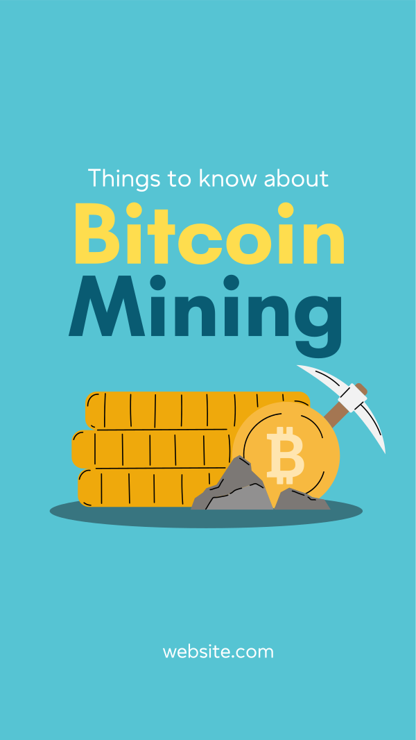 Bitcoin Mining Instagram Story Design Image Preview