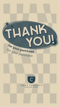 Checkered Thank You Instagram Story Design