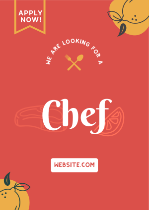 Restaurant Chef Recruitment Flyer