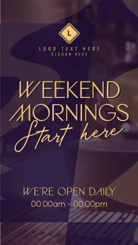 Cafe Opening Hours TikTok Video Design