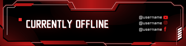 Raging Red Twitch Banner Design Image Preview