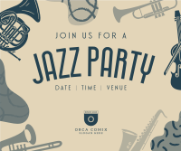 Groovy Jazz Party Facebook post Image Preview