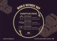 World Refugee Day Donations Postcard Design