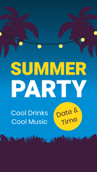 Summer Night Party Facebook Story Design