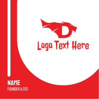 Red Dragon Letter D Business Card | BrandCrowd Business ...