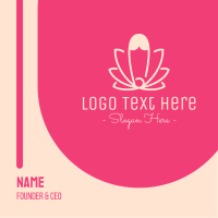 Pink Lotus Safety Pin Business Card Design