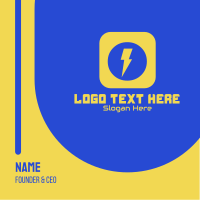 Electric Thunderbolt App Business Card Design