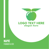 Gradient Apple Wing Business Card Design