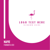 Minimalist Flamingo Business Card Design