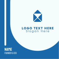 Blue Mail Envelope Business Card Design