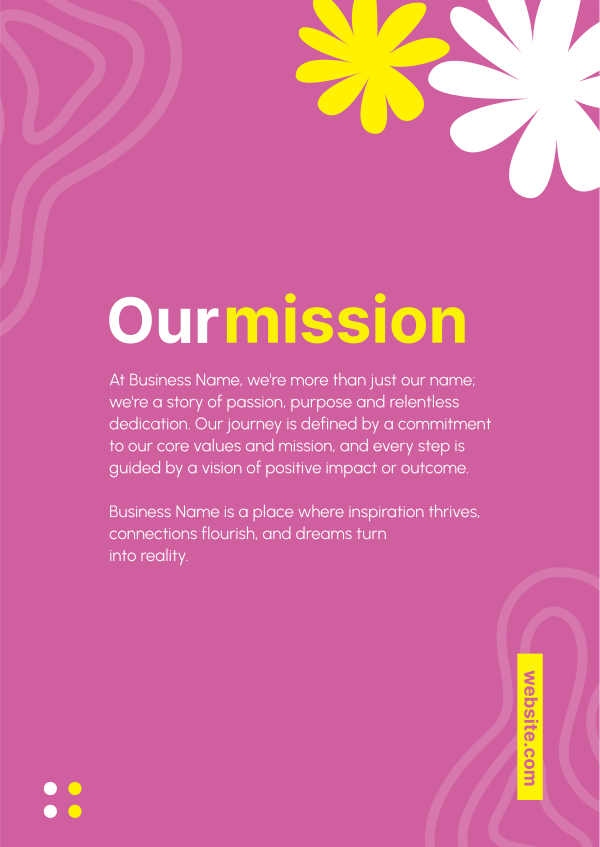 Our Mission Floral Poster Design Image Preview