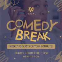 Comedy Break Podcast Instagram Post Design