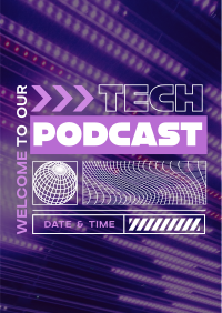 Futuristic Tech Podcast Flyer Image Preview