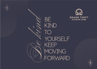 Be Kind To Yourself Postcard Design