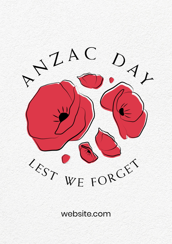 Anzac Day Minimalist Poster Design Image Preview