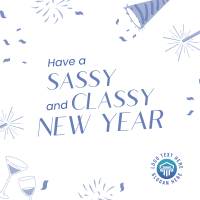 Sassy New Year Spirit Instagram post Image Preview