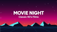 Retro Movie Night Zoom Background Image Preview