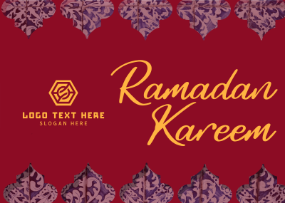 Ramadan Islamic Patterns Postcard Image Preview