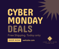 Quirky Cyber Monday Facebook Post Design