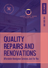 Quality Repairs and Renovations Poster Preview