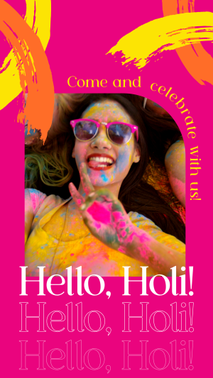 Hello Holi Instagram story Image Preview