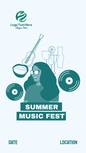 Summer Music Festival Instagram story